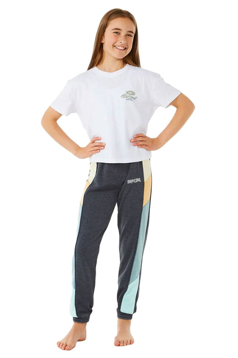 Rip Curl Girls Block Party Track Pant - Navy - Full