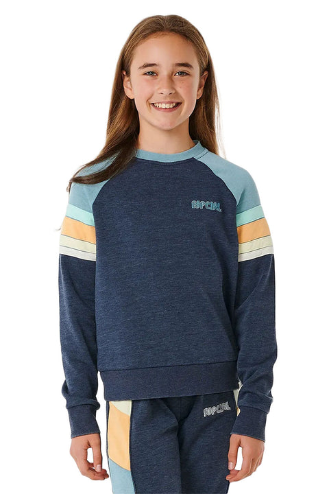 Rip Curl Girls Surf Revival Raglan Crew - Dark Navy