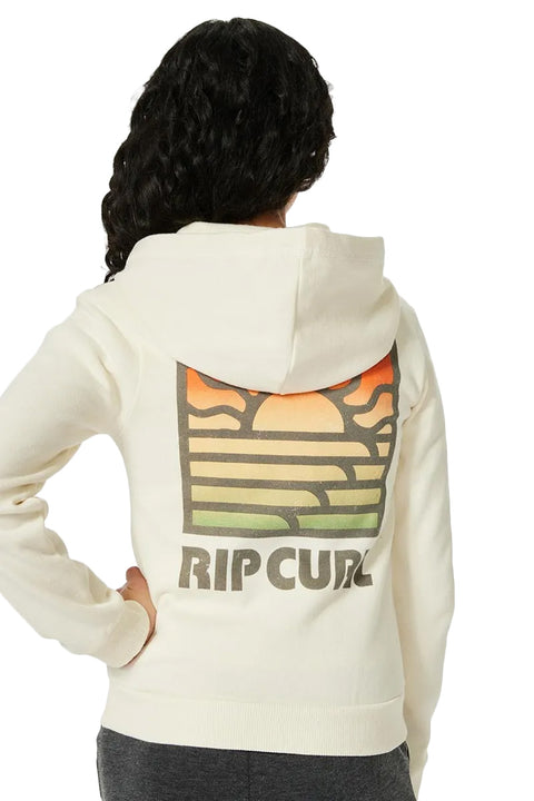 Rip Curl Girl's Trippin Zip Hoodie - Bone