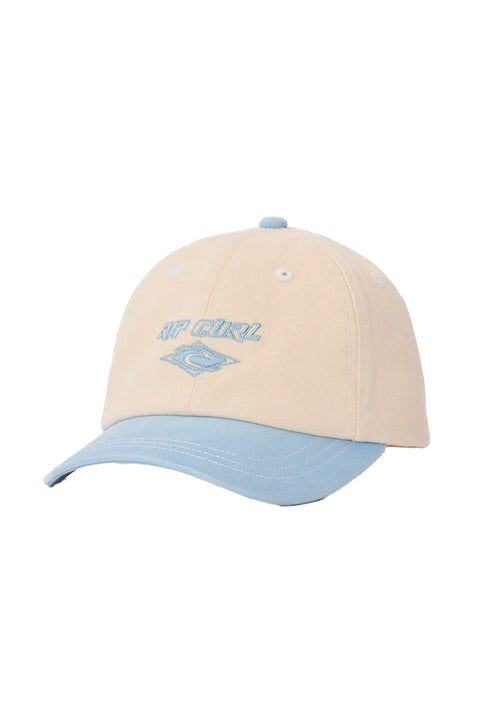 Rip Curl Girls Washed Twill Cap - Natural Blue- Front