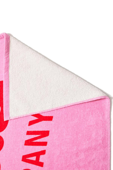 Rip Curl Graphic Standard Towel - Pink- Front with corner folded