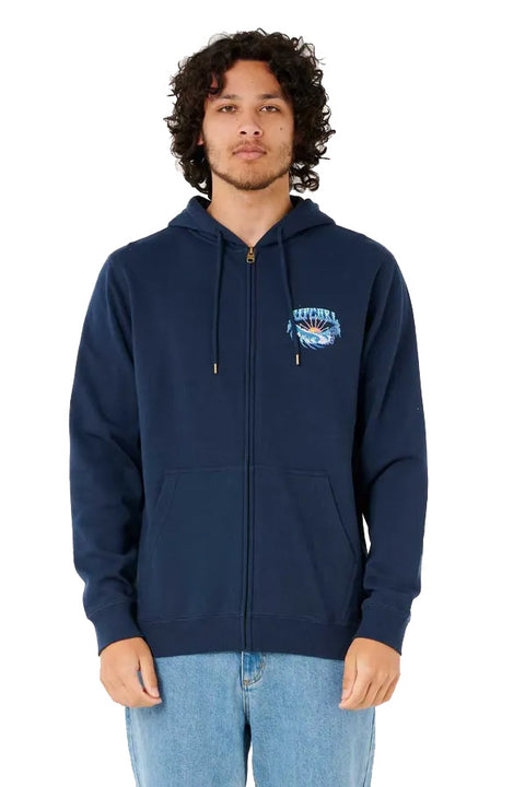 Rip Curl Hazed And Tubed Zip Through - Navy- Front