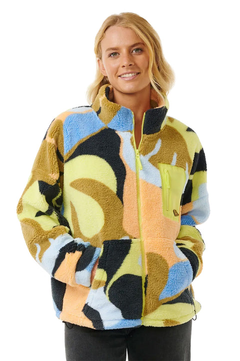Rip Curl High Tide Polar Fleece- Black- Front