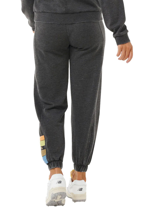Rip Curl High Tide Track Pants - Washed Black- Back