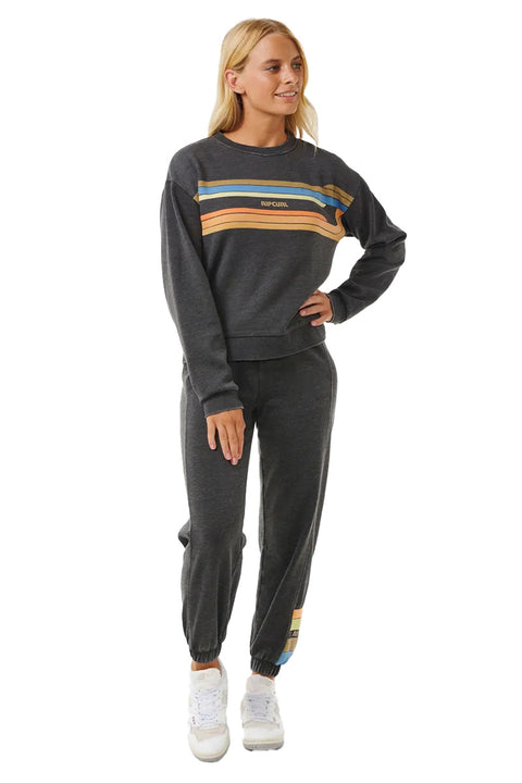 Rip Curl High Tide Track Pants - Washed Black- Front