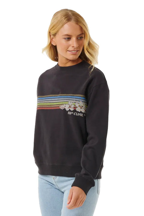 Rip Curl Hoffman Relaxed Crew - Washed Black- Side