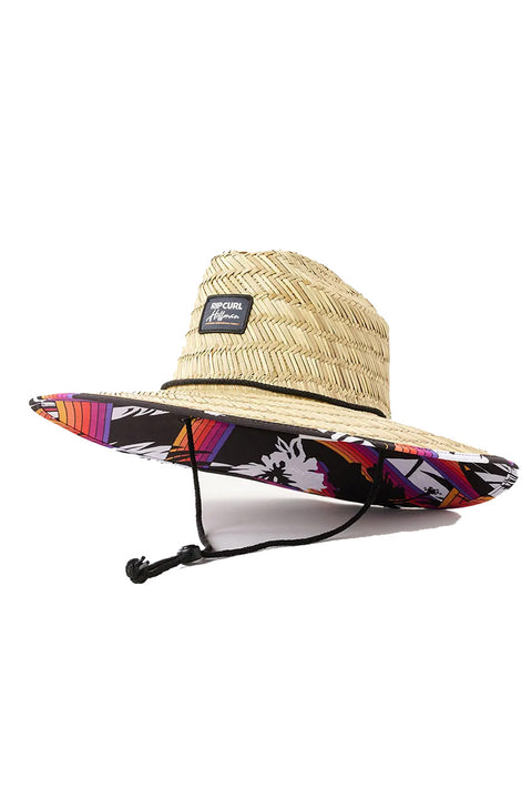 Rip Curl Hoffman Straw Hat - Black- Tipped up