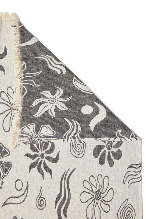 Rip Curl Holiday Jumbo Towel - Natural - Alt Side Closeup