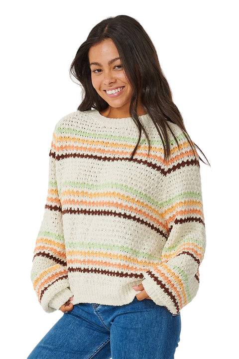 Rip Curl Holiday Tropics Crew - Cream - Side