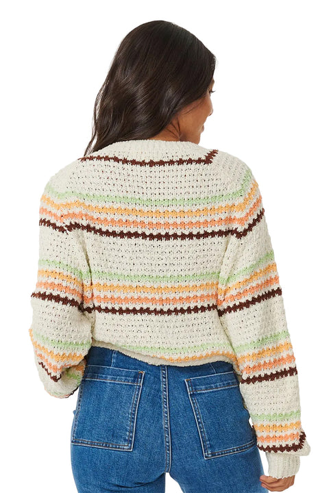 Rip Curl Holiday Tropics Crew - Cream - Back