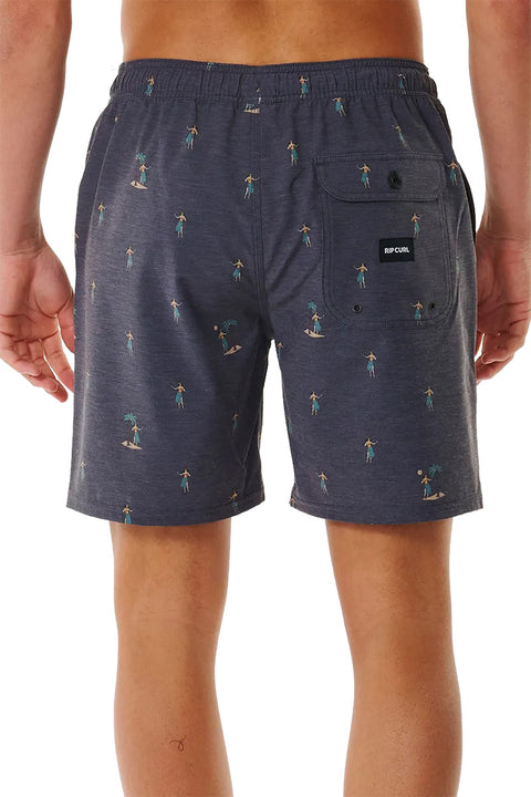 Rip Curl Hula Breach 18" Volley Short - Black- Back view