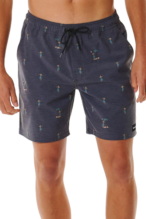 Rip Curl Hula Breach 18" Volley Short - Black- Front view