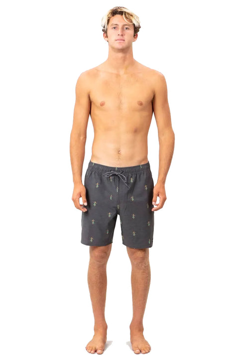 Rip Curl Hula Breach Volley 18" Shorts - Washed Black - Full