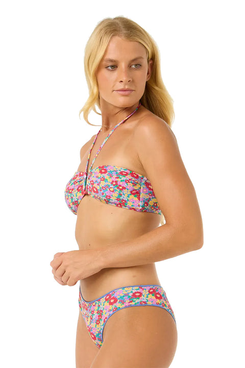 Rip Curl Las Flores Bandeau Bikini Top - Multico- Side