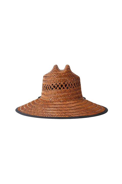 Rip Curl Logo Straw Hat - Brown- Back view
