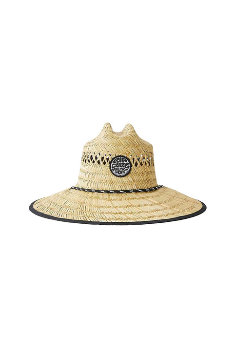 Rip Curl Logo Straw Hat - Natural- Front view