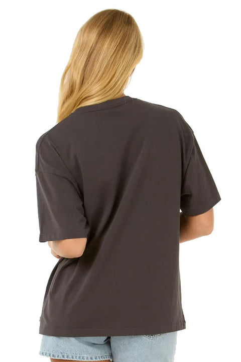 Rip Curl Luna Heritage Tee - Washed Black- Back