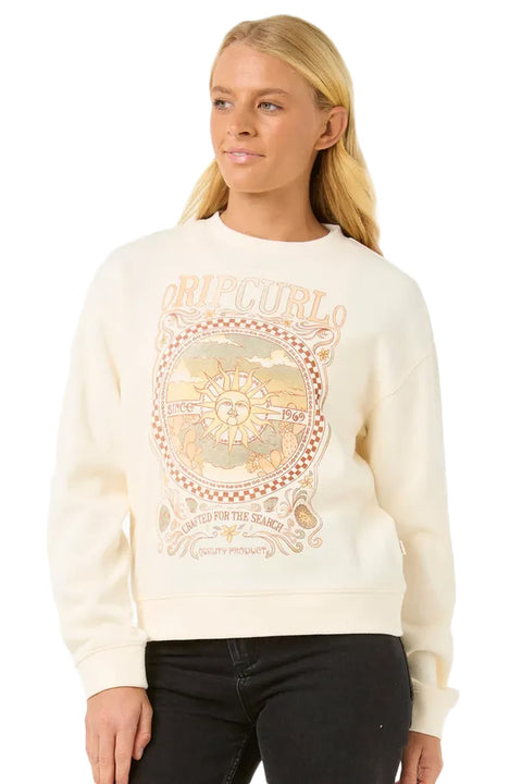 Rip Curl Luna Relaxed Crew - Bone- Front