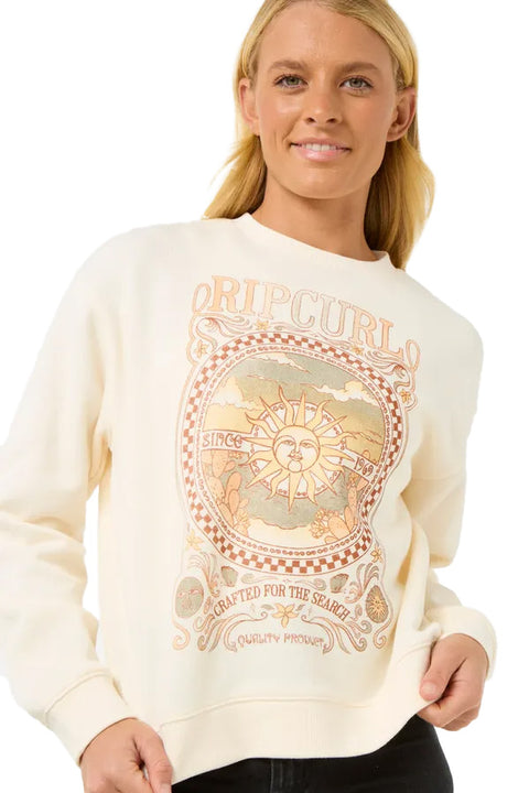 Rip Curl Luna Relaxed Crew - Bone- Front #2