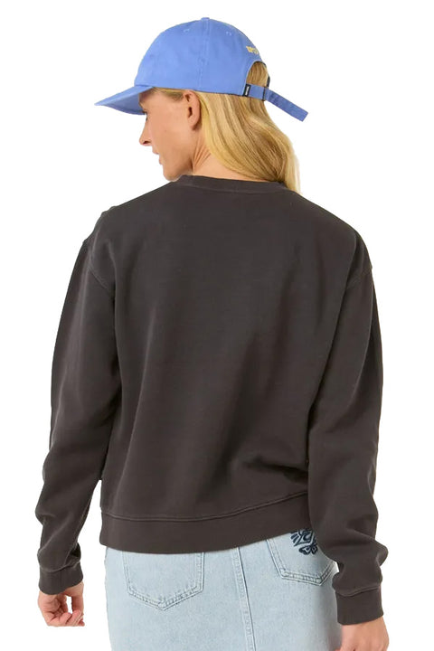 Rip Curl Luna Relaxed Crew - Washed Black- Back