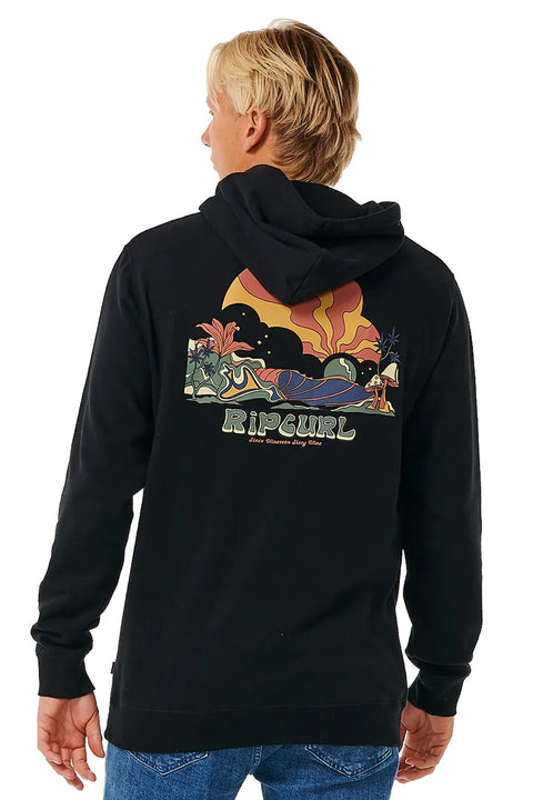 Rip Curl Mason Pipeliner Hoodie - Black - Back
