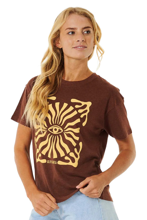 Rip Curl Minds Eye Relaxed Tee - Brown