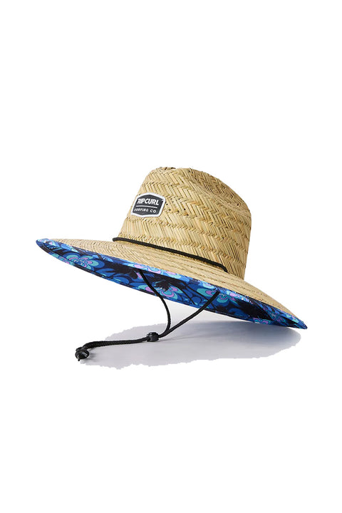 Rip Curl Mix Up Straw Hat - Blue Yonder - Brim