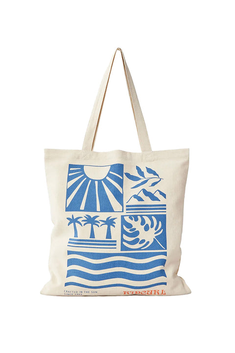 Rip Curl Mixed Shopper 3L Tote - White- Front view