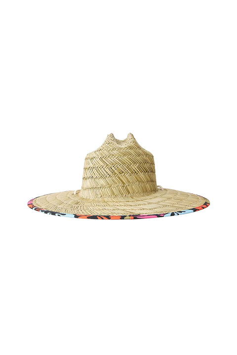 Rip Curl Mixed Straw Sun Hat - Pink- Back view