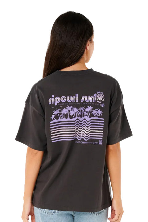 Rip Curl Neon Isles Heritage Tee - Washed Black- Back
