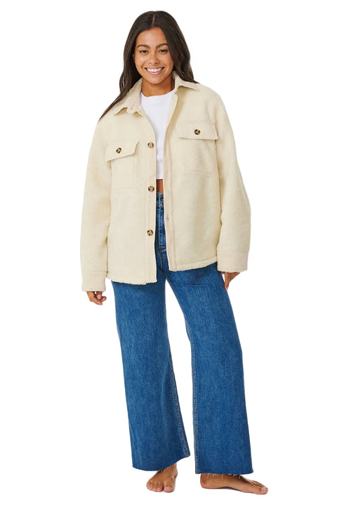 Rip Curl Pacific Dreams Sherpa Jacket - Natural - Full