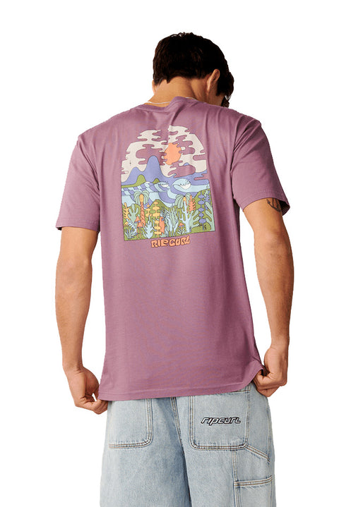 Rip Curl Pacific Rinse Higgins Tee - Dusty Purple- BAck