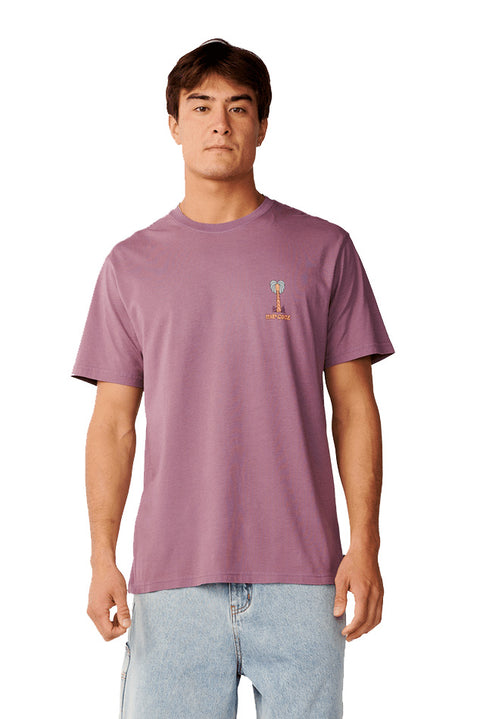 Rip Curl Pacific Rinse Higgins Tee - Dusty Purple- Front