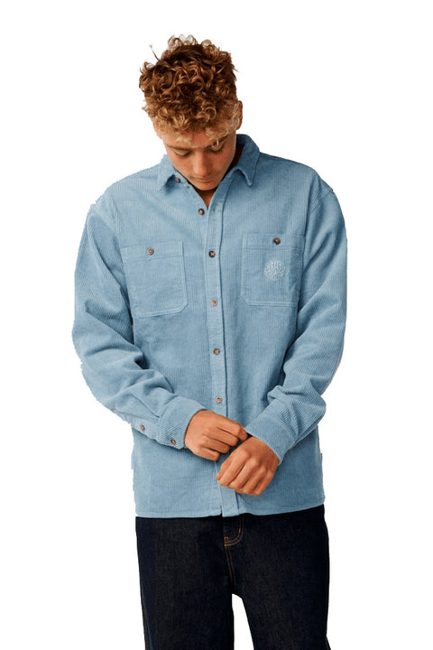 Rip Curl Premium Surf Cord L/S Shirt - Citadel Blue- Front