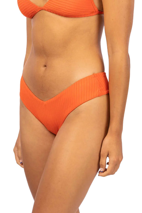 Rip Curl Premium Skimpy Hipster Bikini Bottom - Hot Orange - Side