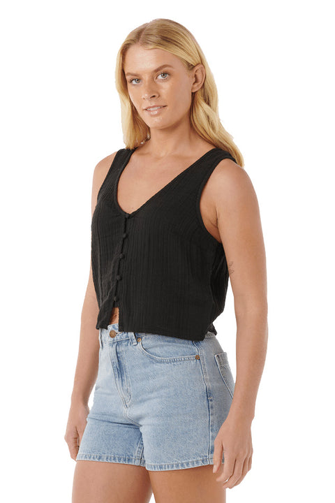 Rip Curl Premium Surf Top - Black- Side