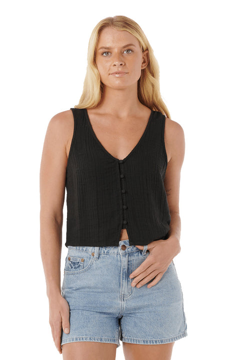 Rip Curl Premium Surf Top - Black- Front