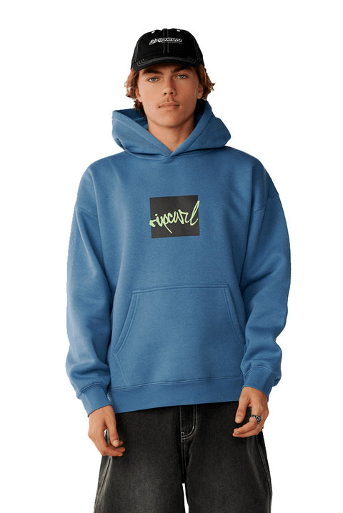 Rip Curl Rip Script Icon Hood - Bluefin- Front