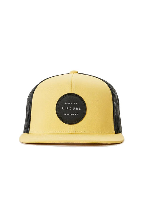 Rip Curl Routine Trucker Hat - Light Yellow - Front
