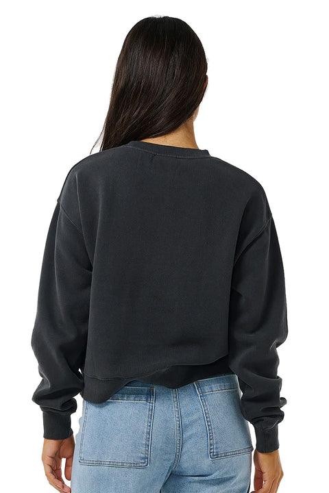 Rip Curl Santorini Sun Relaxed Crew - Washed Black- Back view