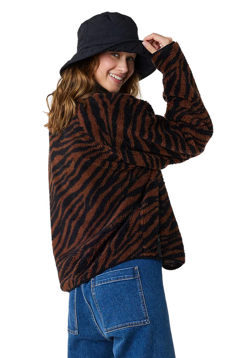 Rip Curl Shore Break Polar Fleece - Brown - Side
