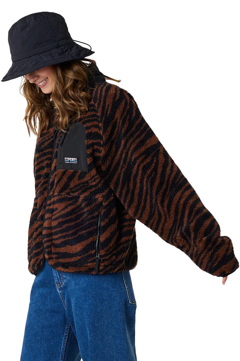 Rip Curl Shore Break Polar Fleece - Brown - Side