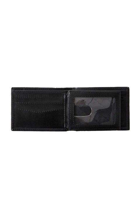 Rip Curl Stacked RFID Slim Wallet - Black - Open