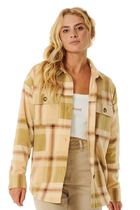 Rip Curl Sun Club Flannel Shirt - Khaki