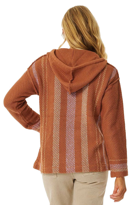 Rip Curl Sunrise Session Poncho - Light Brown - Back