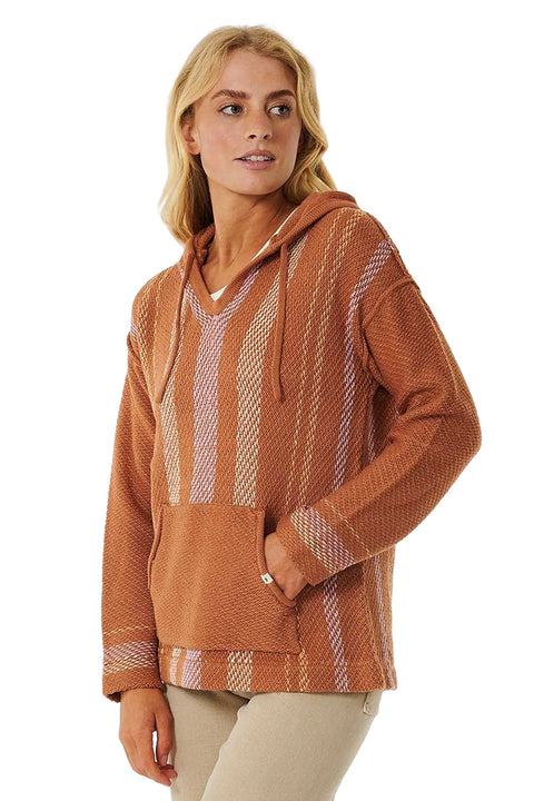 Rip Curl Sunrise Session Poncho - Light Brown - Side
