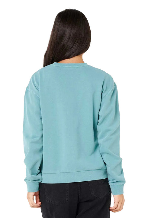 Rip Curl Sunset Surf Relaxed Crew- Dusty Turquoise- Back