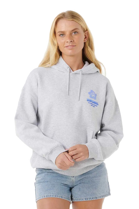 Rip Curl Surf Puff Heritage Hoodie - Grey Marle