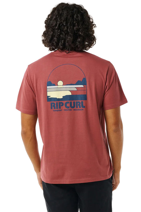 Rip Curl Surf Revival Line Up Tee - Apple Butter - Back
