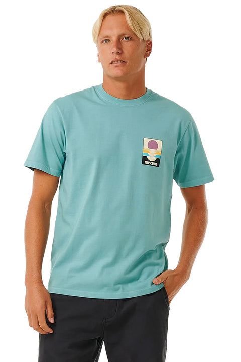 Rip Curl Surf Revival Peaking Tee - Dusty Blue